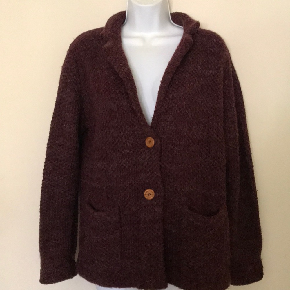 Chunky and thick knitted sweater blazer - Picture 2 of 7